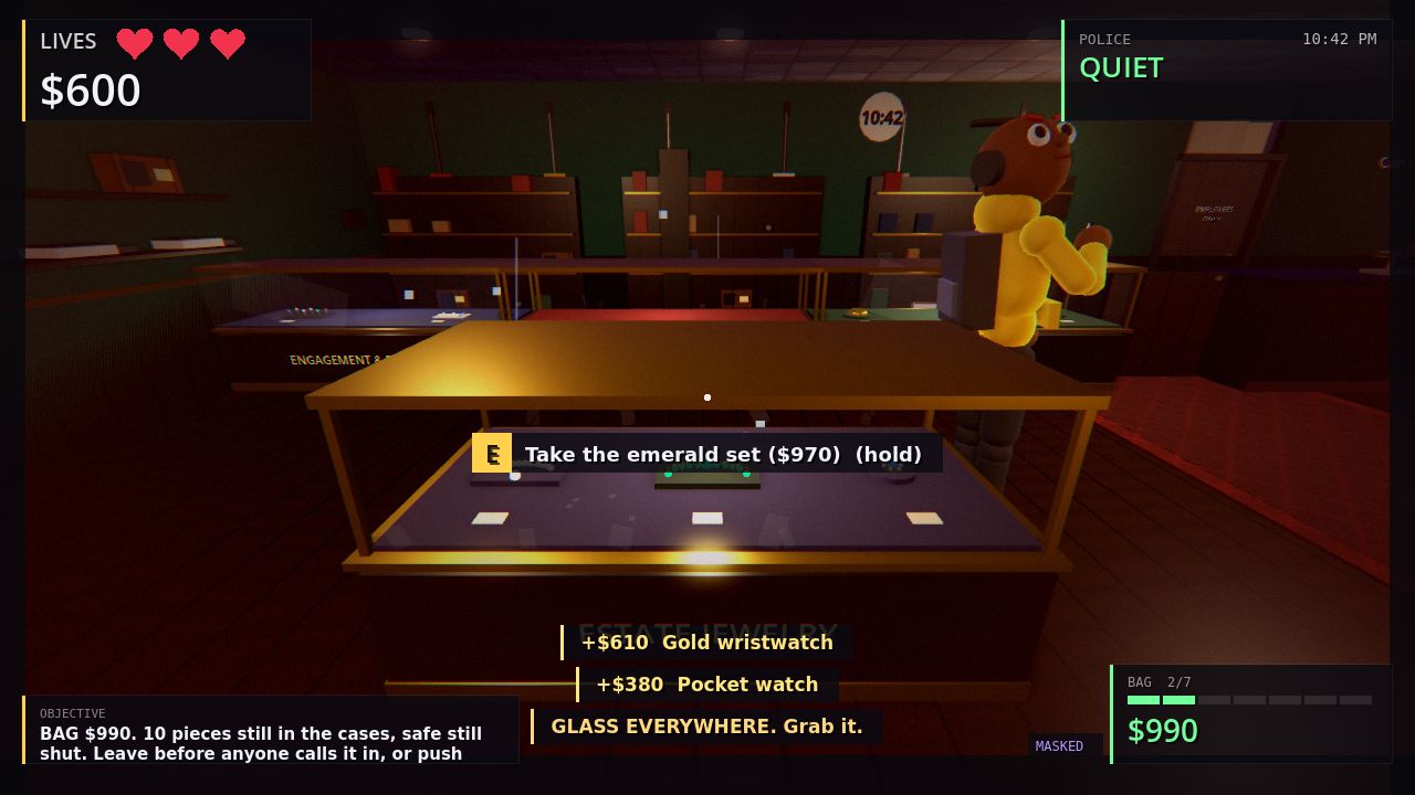 Smashing a jewelry case